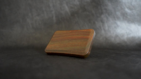 Side push slide type log business card box green sandalwood