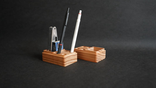 Simple composite pen holder storage wooden tray