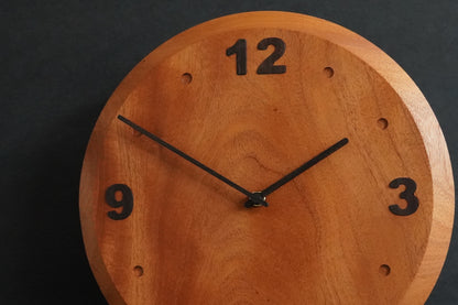 All log mahogany clock 