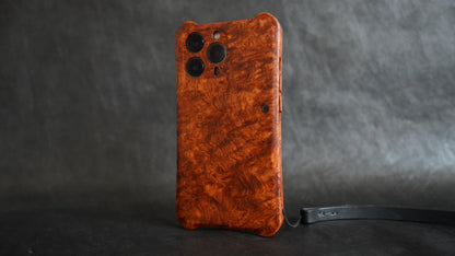 iPhone rosewood full solid wood mobile phone case wooden button type