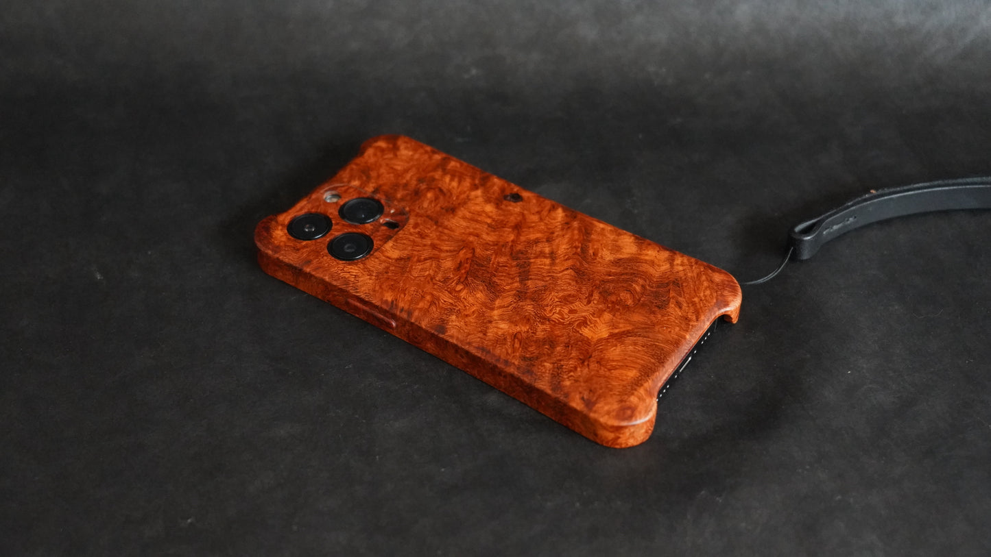 iPhone rosewood full solid wood mobile phone case wooden button type