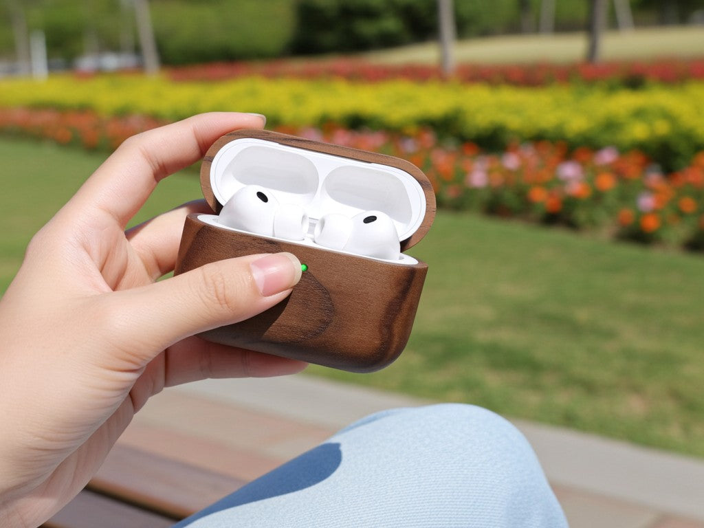 【進口材】胡桃木 AirPods 木製保護殼