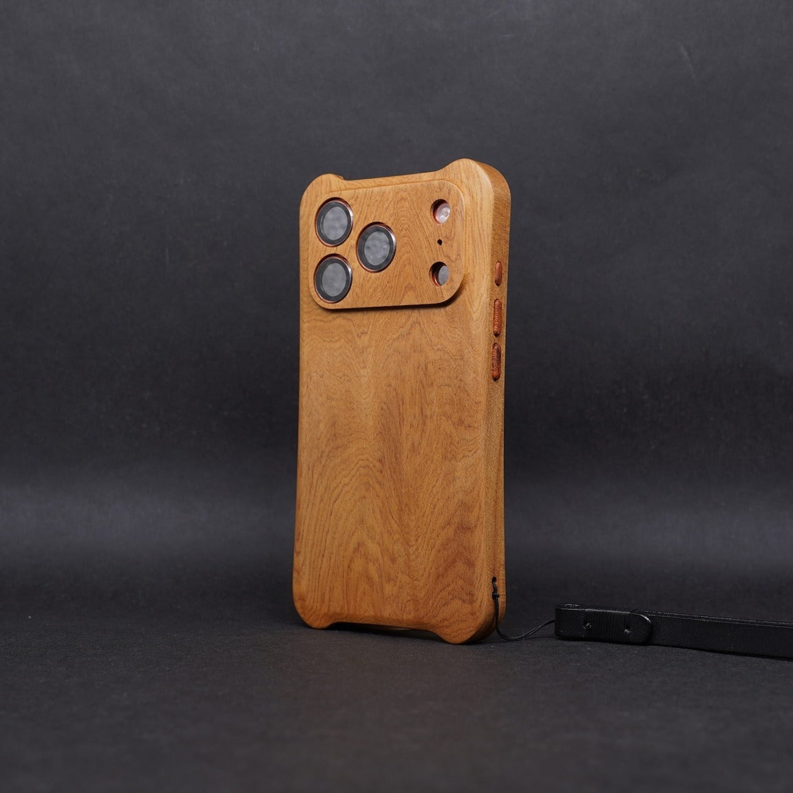 [Domestic Materials] Taiwan Cinnamomum camphora iPhone 17 series wooden keypad all-solid wood phone case