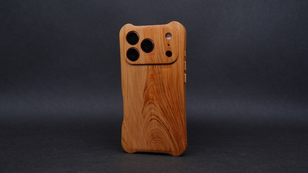 【國產材】台灣扁柏 iPhone 17系列 木按鍵全實木手機外殼