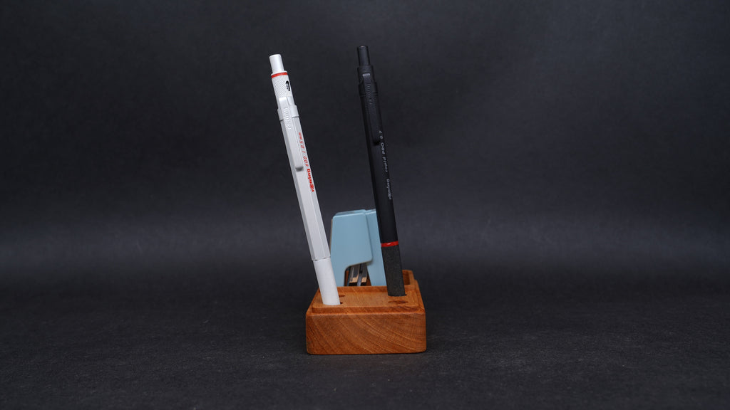 【Domestic materials】 Step by step simple composite pen holder storage wooden tray