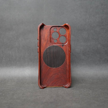 iPhone rosewood all solid wood mobile phone case wooden button type