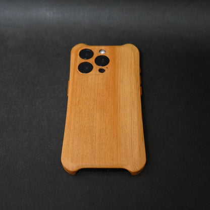 iPhone 台灣檜木 全實木手機外殼 木按鍵式