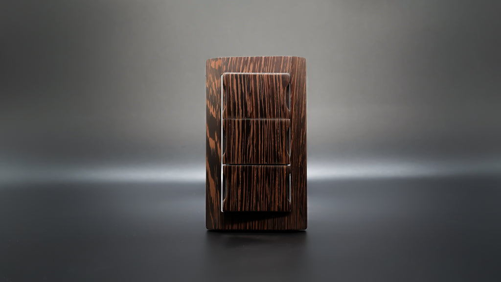 【Imported materials】Timber series-iron knife solid wood switch panel