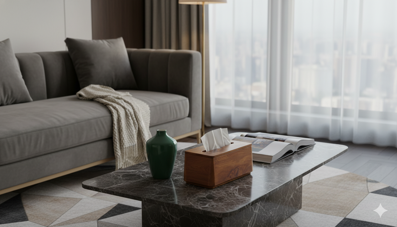 【進口材】山嶺｜磁吸自動升降面紙盒