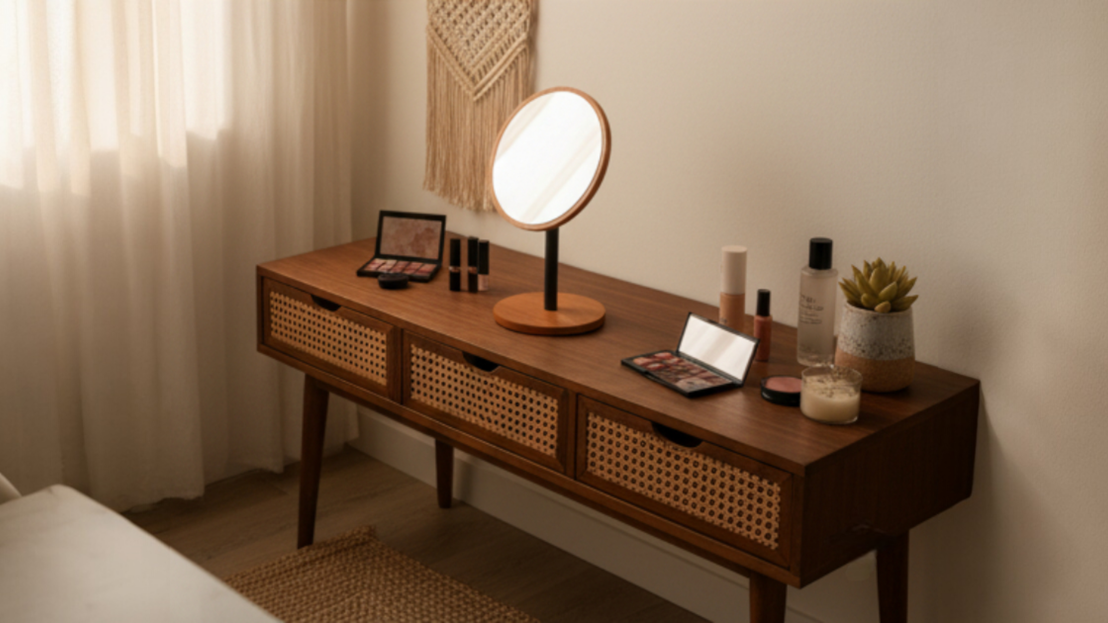 【國產材】桃花心木 化妝鏡